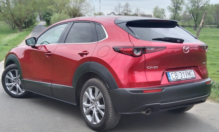 Mazda CX-30 cena 112600 przebieg: 37000, rok produkcji 2020 z Chełmno małe 67